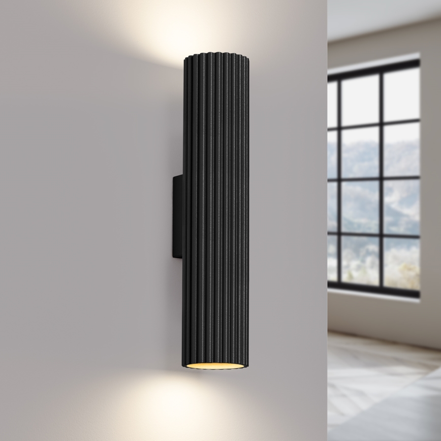 Applique murale KARBON 2xGU10/10W/230V noir