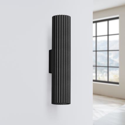 Applique murale KARBON 2xGU10/10W/230V noir