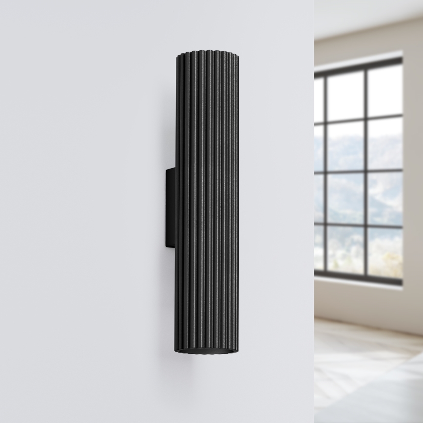 Wandlamp KARBON 2xGU10/10W/230V zwart