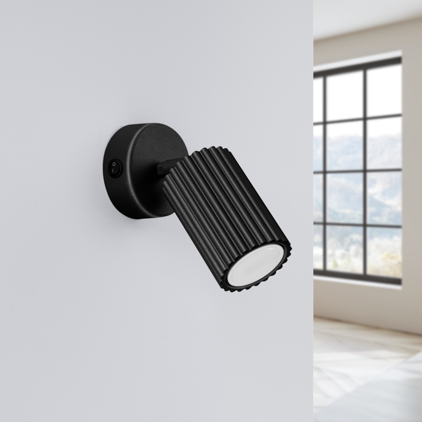 Wandspot KARBON 1xGU10/10W/230V zwart