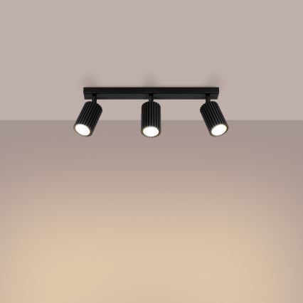 Spot KARBON 3xGU10/10W/230V noir