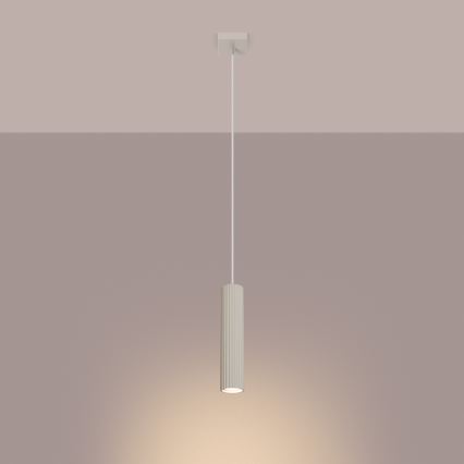Hanglamp aan een koord KARBON 1xGU10/10W/230V crème