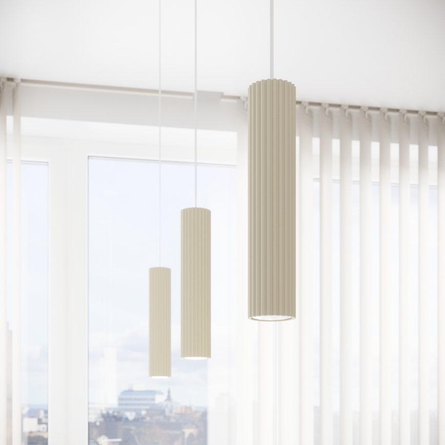 Hanglamp aan een koord KARBON 1xGU10/10W/230V crème