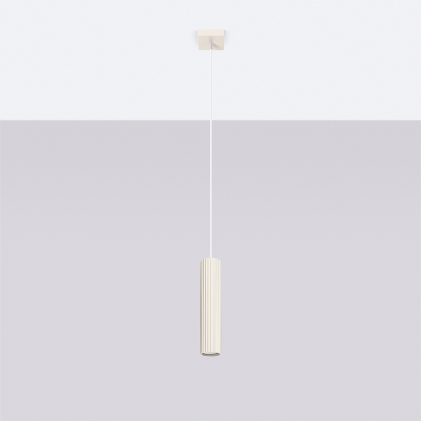 Hanglamp aan een koord KARBON 1xGU10/10W/230V crème