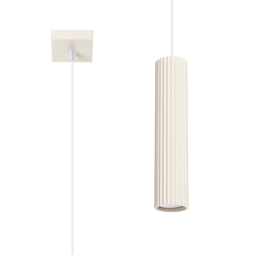 Hanglamp aan een koord KARBON 1xGU10/10W/230V crème