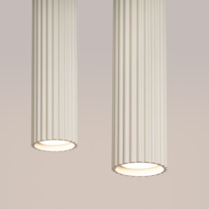 Hanglamp aan een koord KARBON 2xGU10/10W/230V crème