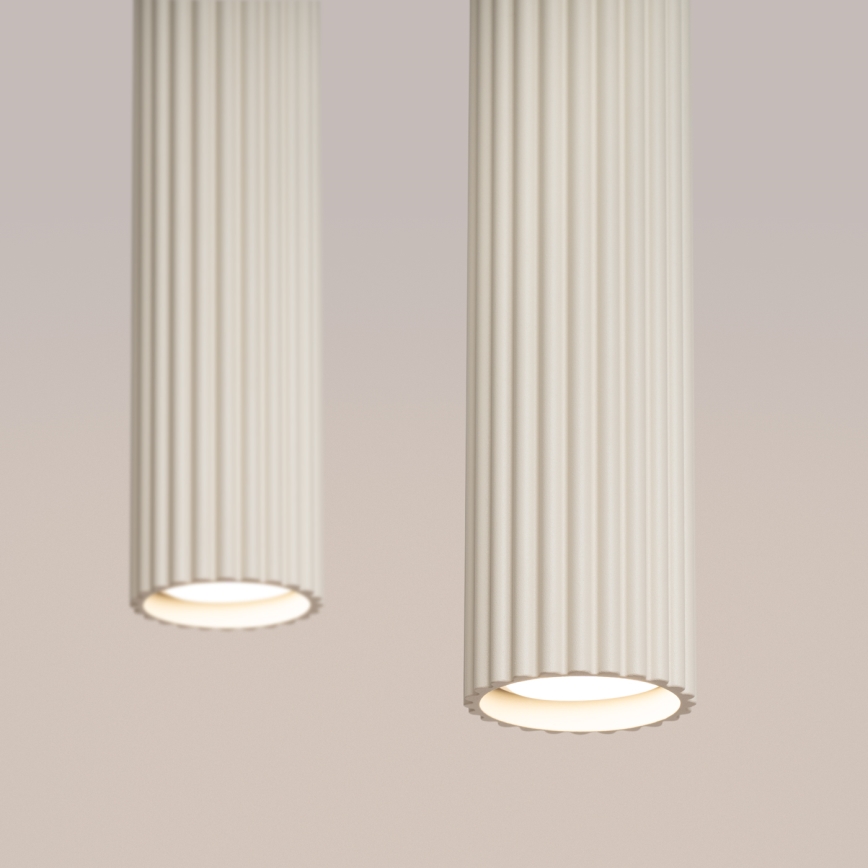 Hanglamp aan een koord KARBON 2xGU10/10W/230V crème