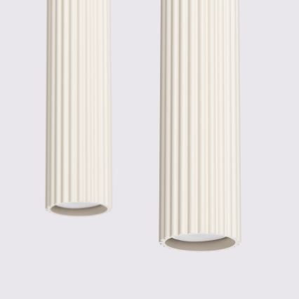 Hanglamp aan een koord KARBON 2xGU10/10W/230V crème