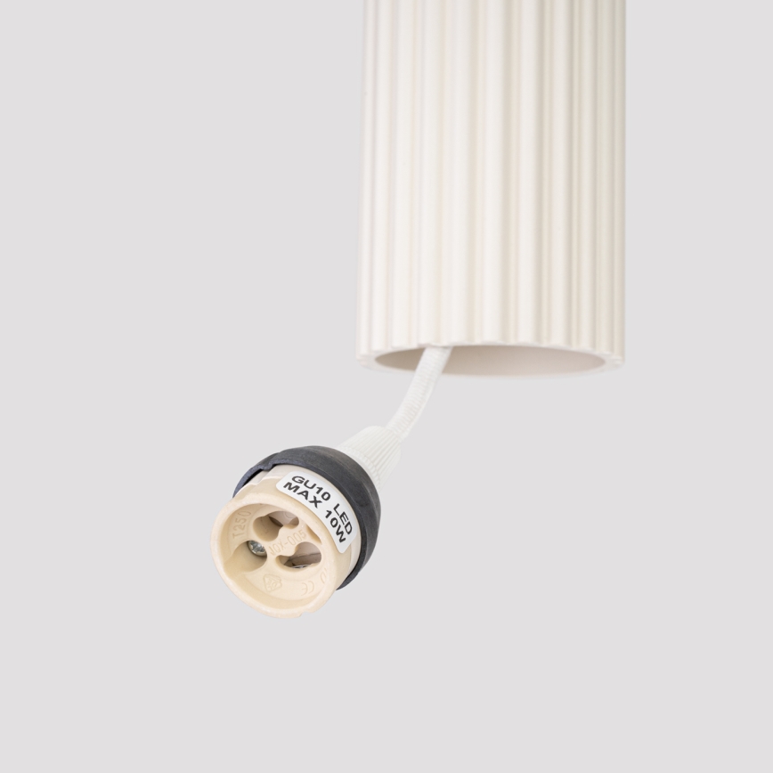 Hanglamp aan een koord KARBON 2xGU10/10W/230V crème