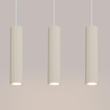 Hanglamp aan een koord KARBON 3xGU10/10W/230V crème
