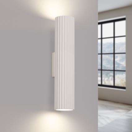 Wandlamp KARBON 2xGU10/10W/230V crème