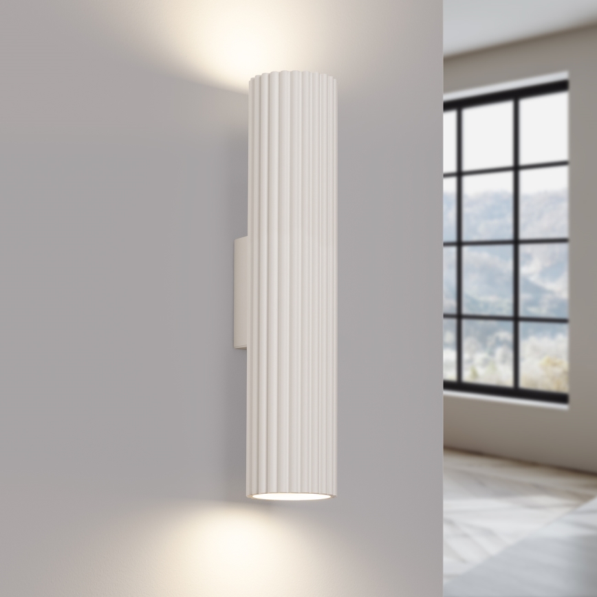 Wandlamp KARBON 2xGU10/10W/230V crème