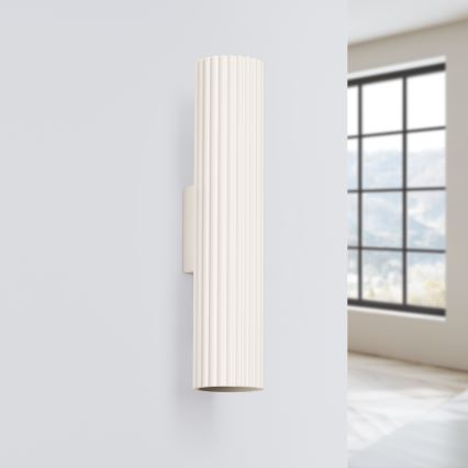 Wandlamp KARBON 2xGU10/10W/230V crème