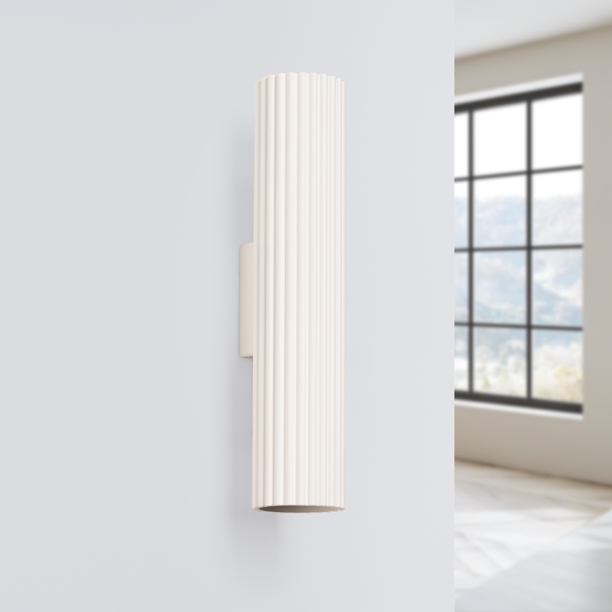 Wandlamp KARBON 2xGU10/10W/230V crème