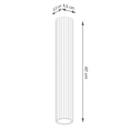 Spot KARBON 1xGU10/10W/230V 40 cm groen
