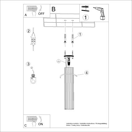 Spot KARBON 1xGU10/10W/230V 40 cm groen