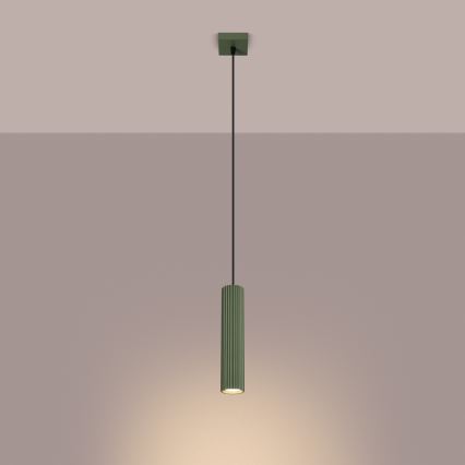 Hanglamp aan een koord KARBON 1xGU10/10W/230V groen