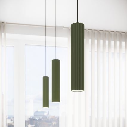 Hanglamp aan een koord KARBON 1xGU10/10W/230V groen