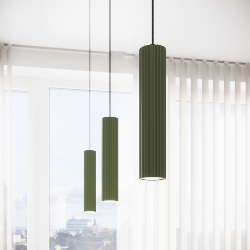 Hanglamp aan een koord KARBON 1xGU10/10W/230V groen
