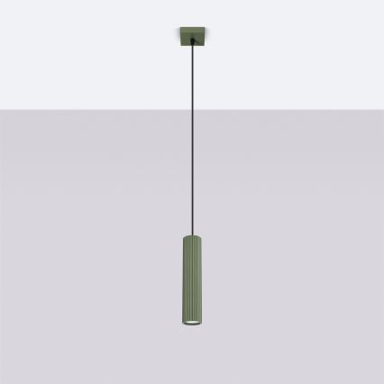Hanglamp aan een koord KARBON 1xGU10/10W/230V groen