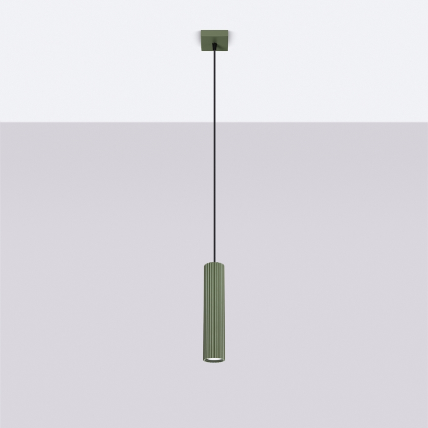 Hanglamp aan een koord KARBON 1xGU10/10W/230V groen
