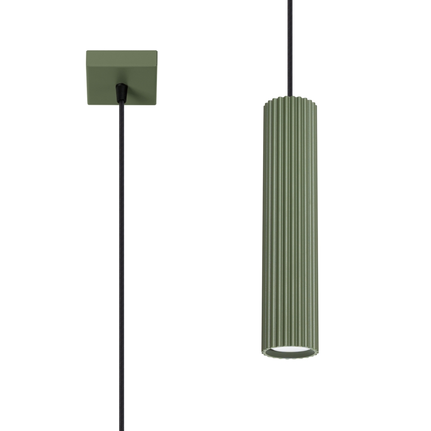 Hanglamp aan een koord KARBON 1xGU10/10W/230V groen
