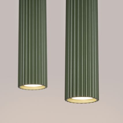 Hanglamp aan een koord KARBON 2xGU10/10W/230V groen