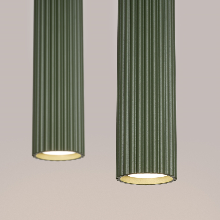Hanglamp aan een koord KARBON 2xGU10/10W/230V groen