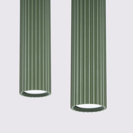 Hanglamp aan een koord KARBON 2xGU10/10W/230V groen