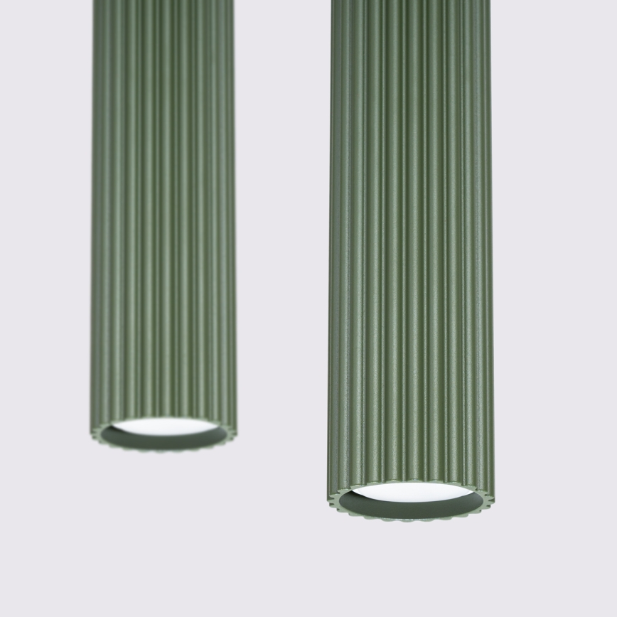 Hanglamp aan een koord KARBON 2xGU10/10W/230V groen