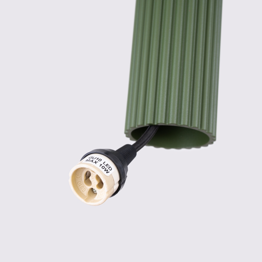 Hanglamp aan een koord KARBON 2xGU10/10W/230V groen