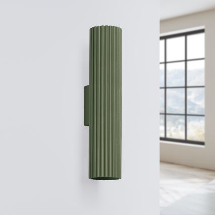 Wandlamp KARBON 2xGU10/10W/230V groen