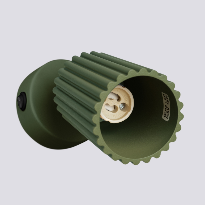 Wandspot KARBON 1xGU10/10W/230V groen