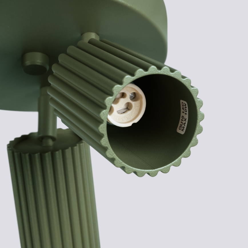 Spot KARBON 3xGU10/10W/230V groen