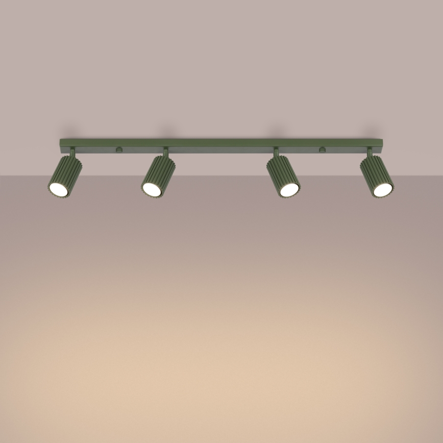 Spot KARBON 4xGU10/10W/230V groen
