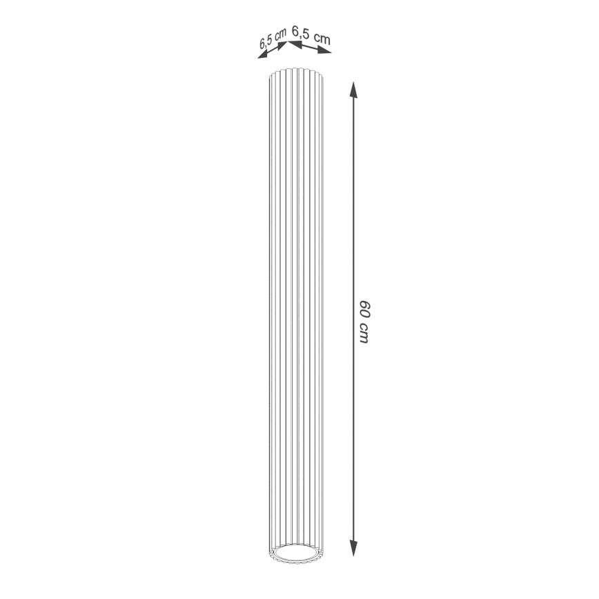 Spot KARBON 1xGU10/10W/230V 60 cm rood