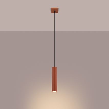 Hanglamp aan een koord KARBON 1xGU10/10W/230V rood