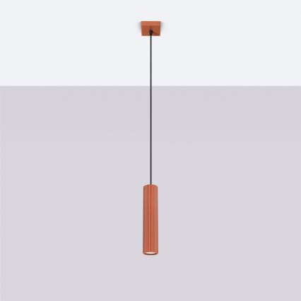 Hanglamp aan een koord KARBON 1xGU10/10W/230V rood