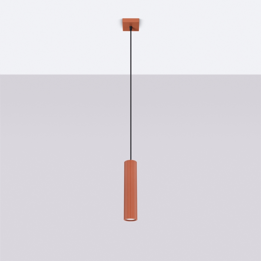 Hanglamp aan een koord KARBON 1xGU10/10W/230V rood