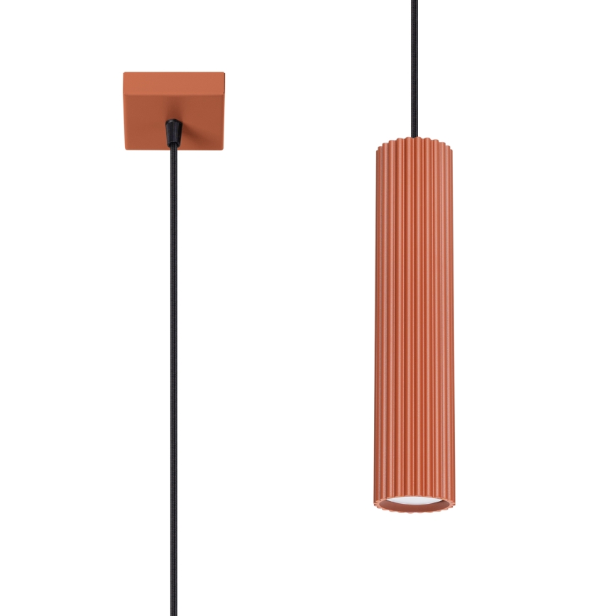Hanglamp aan een koord KARBON 1xGU10/10W/230V rood