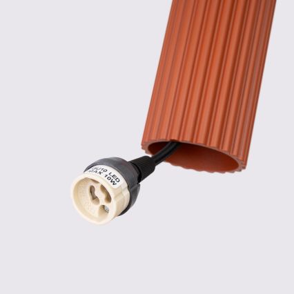 Hanglamp aan een koord KARBON 1xGU10/10W/230V rood