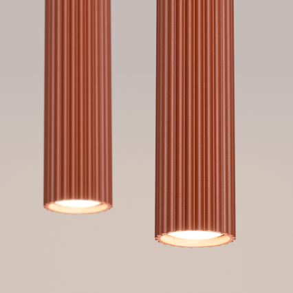 Hanglamp aan een koord KARBON 2xGU10/10W/230V rood