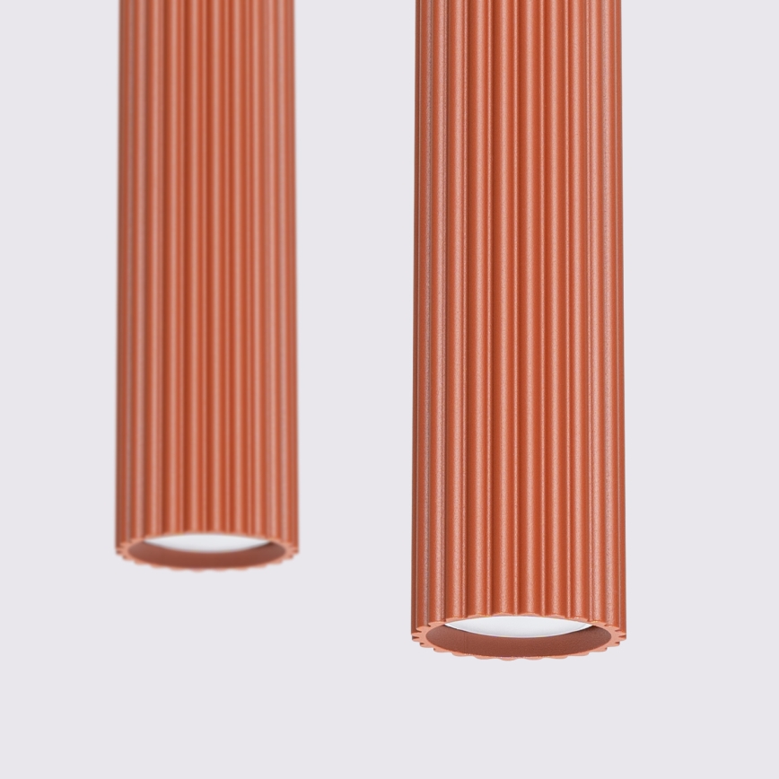 Hanglamp aan een koord KARBON 2xGU10/10W/230V rood