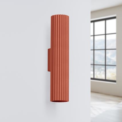 Wandlamp KARBON 2xGU10/10W/230V rood