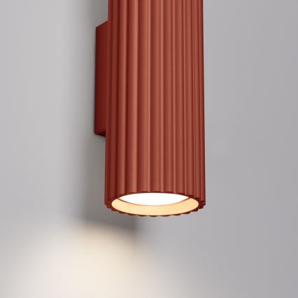 Wandlamp KARBON 2xGU10/10W/230V rood