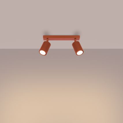 Spot KARBON 2xGU10/10W/230V rood