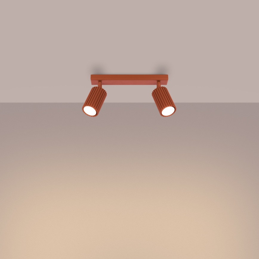 Spot KARBON 2xGU10/10W/230V rood