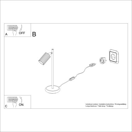 Tafellamp KARBON 1xGU10/10W/230V rood