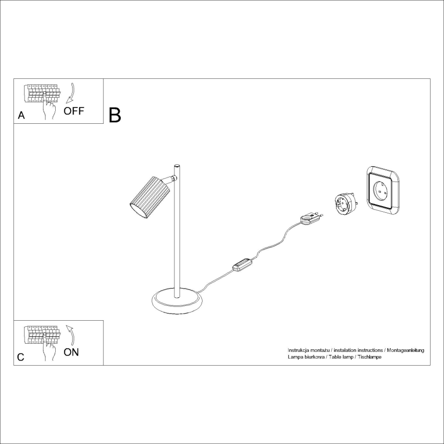 Tafellamp KARBON 1xGU10/10W/230V rood