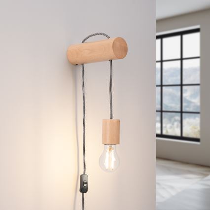 Wandlamp NIMBI 1xE27/15W/230V beuken